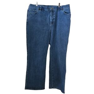 Jones New York Signature Womens Plus Size 18W Straight Leg Stretch Denim Jeans